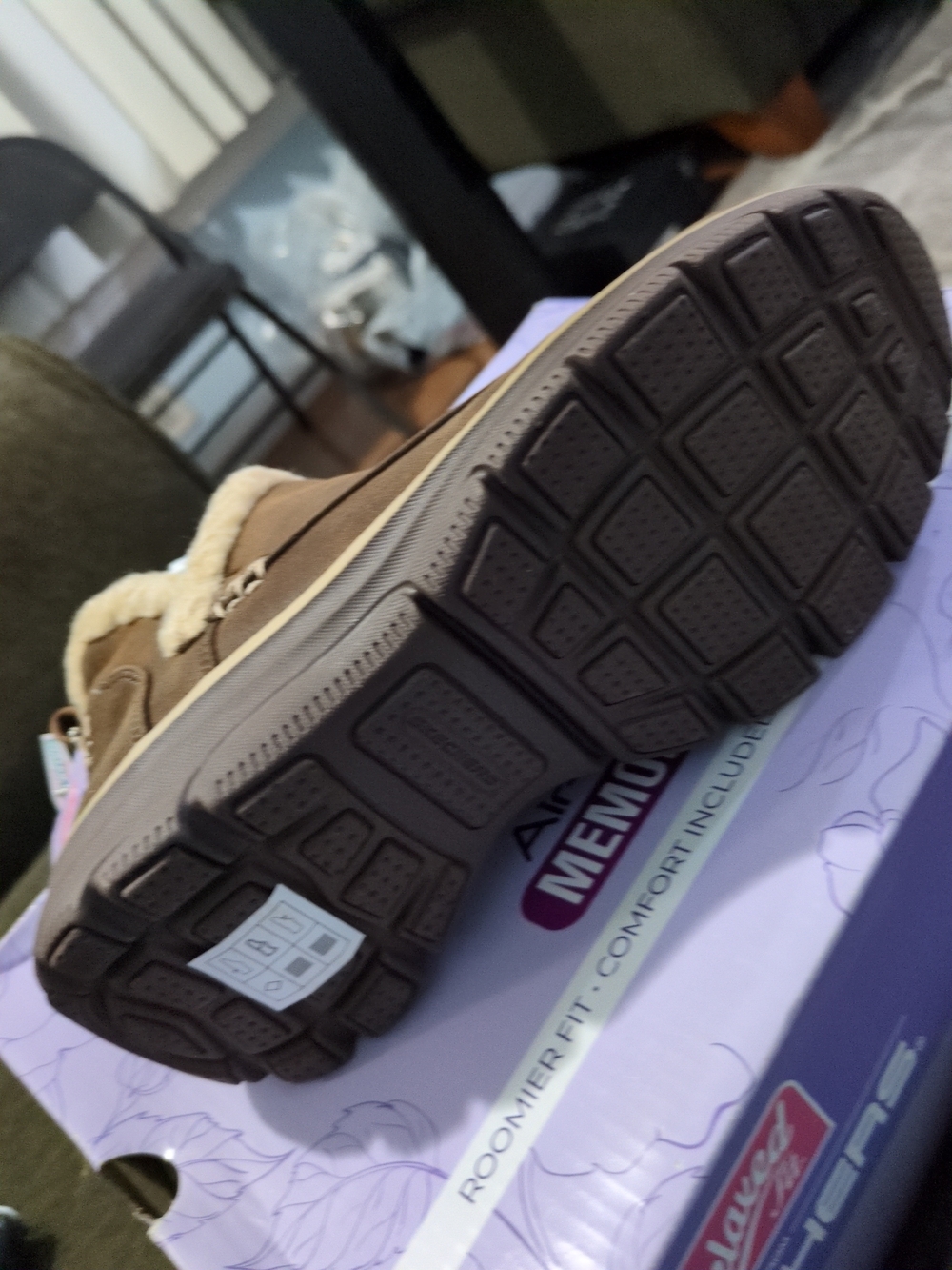 Skechers Brown Cushioned Memory Foam Slip-In